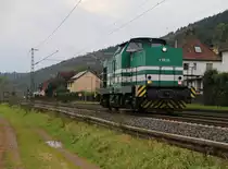 293 006-3 (V100.02) der HGB kam am 10.10.2014 als Tfzf in Fahrtrichtung Norden durch Ludwigsau-Friedlos.