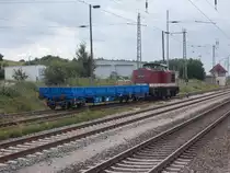 MTEG 112 703 mit einer Überführung nach Putbus,am 30.Juli 2016,in Bergen/Rügen.