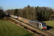 Der TEC 43131, unter Eisenbahnfreunden eher als  Der Leipziger  bekannt, wurde am 13. Dezember 2013 von der Railpool 186 284 in Richtung Brenner befördert. Aufgenommen bei Gutmart.