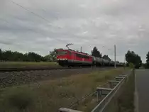AM 04.08.2016 fuhr die MEG 155 mit einem Kesselzug durch Lubolz.