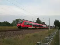 Am 05.08.2016 fuhr eine 442 628 durch Lubolz.