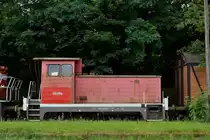 Seitenansicht von 312 233-1 im Museum Mittenwalde Ost. Die letzte Revision hatte sie am 23.06.97 in Halle (Saale) erhalten.

Mittenwalde Ost 20.07.2016