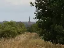 6.8.16 Prenzlau - Strasburg / zwischen Holzendorf und Kutzerow. Blick auf die Kirche in Taschenberg
