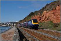 Der Great Western Railway Service 07:41 von Penzance nach London Paddington bei den  Roten Felsen  bei Dawlish bei prächtigem Wetter. 
19. April 2016

Dass hier nicht immer eitel Sonnenschein herrscht zeigt der Video Tipp von Olli: 

https://www.youtube.com/watch?v=lozPOg2hqpE

PS: eine Woche nach dieser Aufnahme fiel in Dublin Schnee
