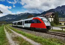 5022 021-7  Stadt Wolfsberg  fährt als R 4812 (Kötschach-Mauthen - Villach Hbf), aus der Haltestelle Gundersheim aus.
Aufgenommen am 6.9.2016.