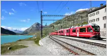 E1637 mit Allegra ABe 8/12 3509 in Ospizio Bernina 2253m. (06.09.2016)