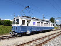 asm Seeland - Salontriebwagen ( Ankerstube ) Bre 4/4 516 im Bahnhofsareal in Täuffelen am 09.09.2016