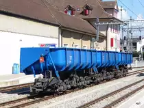 asm Seeland - Kieszugwagen Fa  573 und Fa 574 und Fa 574 Bahnhofsareal in Täuffelen am 09.09.2016