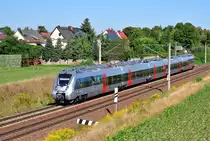 1442 801 als S-Bahn S2 von Dessau nach Leipzig-Connewitz, bei Zschortau am 31.08.2016.