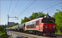 SŽ 363-008 zieht Kesselzug durch Maribor-Tabor Richtung Norden. /13.9.2016