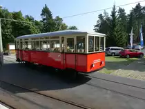 Dieser Wagen kommt im Winter anstelle des Cabrios auf die Güterbühne.Lichtenhain 14.09.2016.