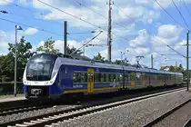 BAD ZWISCHENAHN (Landkreis Ammerland), 18.08.2016, ET 440 220 der NordWestBahn als Linie S3 der Regio-S-Bahn Bremen im Bahnhof Bad Zwischenahn