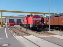 Nur von Außen durfte 298 312,am 27.August 2016,beim Tag der offenen Tür im Werk Seddin,besichtigt werden.