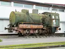 03.07.2016: Dampfspeicherlok, gebaut 1986 im RAW Meiningen. Ehemals als Werklok 3 in den Heizkraftwerken Breitungen und Suhl eingesetzt, steht seit 1997 in Wiehe auf dem Außengelände der Modellbahnausstellung.    