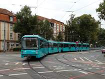VGF Bombardier U5-25 Wagen 687 am 13.10.16 in Frankfurt Marbachweg/Souialzentrum