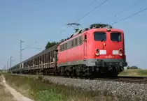 139 287 mit DGS 59941 (BayernBahn, Langenfeld [Rheinland]–Wassertrüdingen) am 07.09.2016 zwischen Triesdorf und Muhr am See