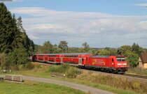 146 225-8 mit dem RE 19033 (Stuttgart Hbf-Singen(Htw)) bei Neufra 30.9.16