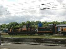 Diesellok BB 66307 (soweit lesbar) l��t einen Blick auf den Motor zu und wirkt wie ein heruntergekommener Lokbausatz.
Die Kleinlok Y 7578 pr�sentiert sich hingegen in klasischer gr�ner Lackierung

28.05.2006 Metz
