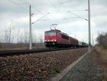 Die in Seddin beheimatete 155 036-7 traf ich am 06.04.2007 auf der KBS 250 mit einem Hangartner G�terzug.