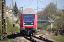 Steuerwagen der RB aus Kronach bei der Einfahrt im Bhf Lichtenfels
14.04.07