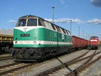 118 001 der ITL wartet am 7.04.07 im Dresdner-Alberthafen auf ihren n�chsten Einsatz.