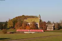 611 033-1 als RE 22308 (Neustadt(Schwarzw)-Rottweil) bei Löffingen 30.10.16