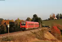 611 035-7 als RE 22313 (Rottweil-Neustadt(Schwarzw)) bei Löffingen 30.10.16