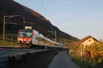 SBB: HERBSTLICHE STIMMUNG
auf der Jurasüdfuss Linie
bei Ligerz vom 3. November 2016 (Personenverkehr).
Foto: Walter Ruetsch 