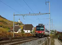 SBB: HERBSTLICHE STIMMUNG
auf der Jurasüdfuss Linie
bei Ligerz vom 3. November 2016 (Personenverkehr).
Foto: Walter Ruetsch 