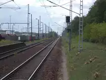 Vorsignalwiederholer,am 16.Juni 2016,von Seddin.Aufgenommen vom Bahnsteigende.