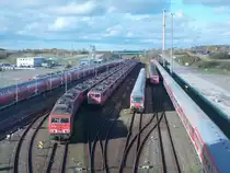 Diesen Blick hatte ich,am 03.November 2016, von der Fussgängerbrücke am Fährterminal in Mukran.