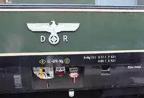 Salonwagen 10 208 Berlin / 10308 Ffm, mit dezent verhülltem Hakenkreuz im DB-Museum Koblenz-Lützel - 11.09.2016