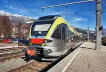 Ein ETR 170 der SAD, am 10.11.2016 abgestellt im Bahnhof Lienz.