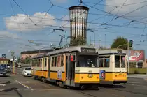 Begegnung zwischen den Tw. 4603 und 4607 in der Via Carlo Farini. (27.10.2016)