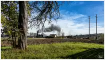 29.671 der Graz-Köflacher Bahn fährt mit dem Sonderpersonenzug 8524/8544 von Wies-Eibiswald nach Lieboch, aufgenommen nahe Bergla. 
29.10.2016