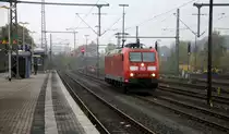 185 016-3 DB kommt als Lokzug aus Aachen-West nach Herzogenrath und fährt in Herzogenrath ein.
Am Nachmittag vom 11.11.2016.