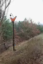 16.11.2016 Eberswalde Hbf. Altes, einsames Ra 11a an der Einmündung der ehem. Strecke von Finowfurt.