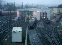 Ein Blick auf das Bahn Werk in Aachen-Hbf.
Aufgenommen von der Burtscheider Brücke. 
Bei Regenwetter am Morgen vom 17.11.2016.