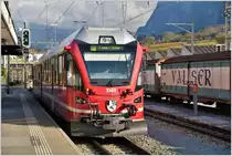 S1 1519 mit ABe 4/16 3103 in Untervaz-Trimmis. (03.11.2016)