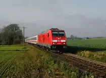 Die 245 010 mit dem IC Rottalerland am 22.11.2014 unterwegs bei Fürstenzell.