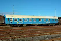 290 15-8 Schlaf-/Wohnwagen der Fa. Felbermayr aus Österreich, zum Tiefladetransportzug gehörend im Bf. Euskirchen - 18.11.2016