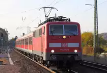 111 215-0 DB Regio in Hochstadt/ Marktzeuln am 19.10.2012. (Bahnsteigbild)