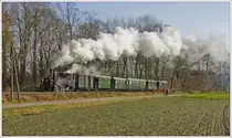 298.102 der ÖGEG auf der Steyrtalbahn am 4.12.2016 zwischen Unterhimmel-Christkindl und  Schloss Rosenegg.