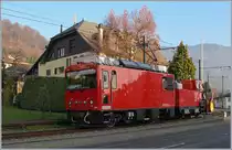 Die HGem 2/2 auf Probefahrt auf der Blonay-Chamby Bahn.
5. Dez. 2016 