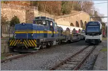 Die MOB Gm 4/4 2003 wartet in Vevey auf den nächsten Nachtdienst.
5. Dez. 2016 