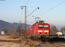 143 350-7 mit der RB 17265 (Freiburg(Brsg)Hbf-Seebrugg) bei Kirchzarten 5.12.16