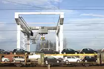 Containerbrücke in Glauchau. 10.12.2016 12:37 Uhr.