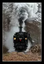 Die ÖGEG Dampflok 298.102, dampft mit einem Adventzug durch das Steyrtal, von Steyr nach Grünburg. 
Christkindl Unterhimmel 8.12.2016