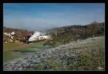 Die ÖGEG Dampflok 298.102, dampft mit einem Adventzug durch das Steyrtal, von Steyr nach Grünburg. 
Sommerhubermühle 8.12.2016