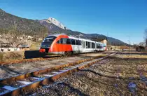 5022 029-0  St. Andrä/Lavanttal  fährt als R 4807 auf der Fahrt von Villach Hbf nach Kötschach-Mauthen aus dem Bahnhof Dellach im Gailtal aus.
Aufgenommen am 8.12.2016.